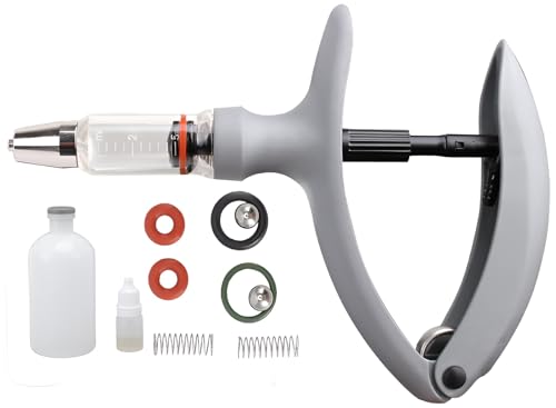 Inyector para animales, pistola de jeringas, dispensador automático de vacunas para ganado, ajustable y continuo, con botella(Intubation-Type/5ML)