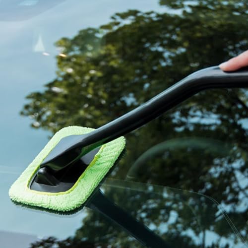 Car Windscreen Cleaner Tools From Inside Window Glass Cleaning Tools Great for Fog & Moisture Removal (Green) - Image 5