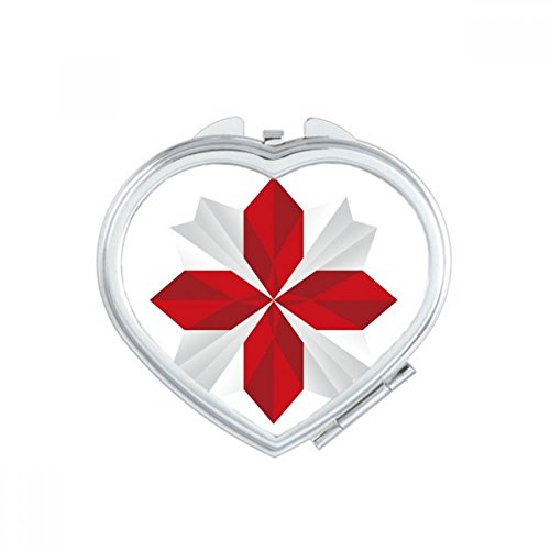 Miroir de maquillage compact portable coeur pour retouche rapide