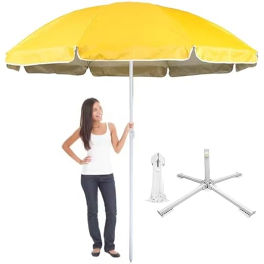 Garden Umbrella with Stand Big Size Yellow