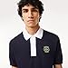 Lacoste Men's Short Sleeve Classic Fit Polo W/Badge, Abysm/White, XL