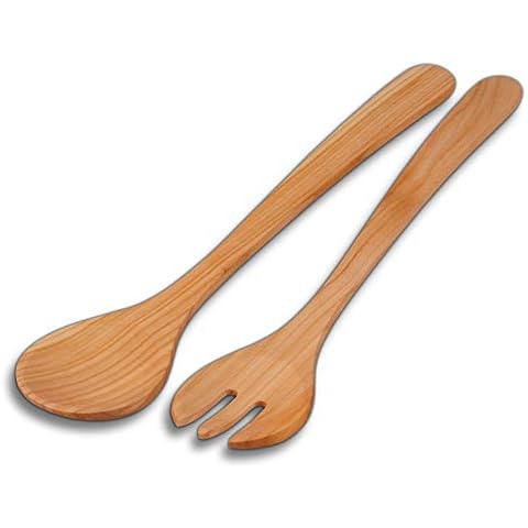 HOFMEISTER® Salatbesteck aus Kirsch-Holz, 35 cm Cover