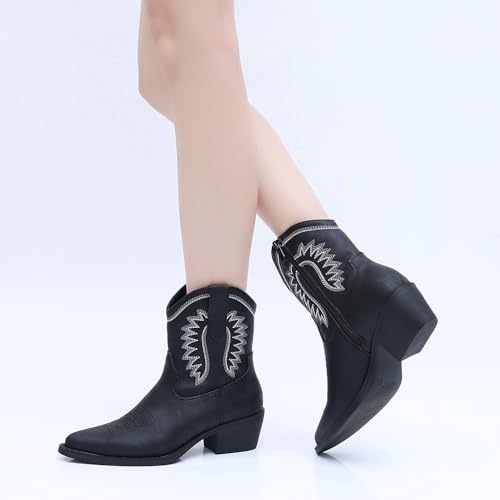 globalwin women39s western charm cowgirl boots mid calf comfy cowboy boots for women with pointed toe