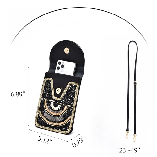 Image of Small Crossbody Bags for Women Designer Cell Phone Bag Boho Shoulder Wallet Purse