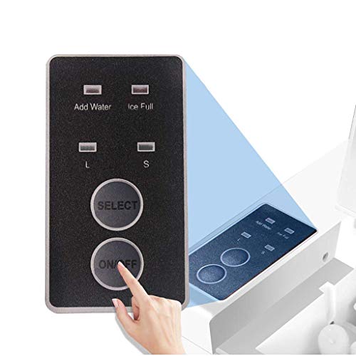 Fabricadora automática de cubos de hielo para encimera, perfecta para mezclar bebidas, fabricadora de hielo de acero inoxidable con cuchara y canasta para hielo qujunji miniatura 6