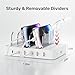 Unitek Multi USB Charging Station - 6 Port USB C Charging Dock with 2 PD 20W, Multiple Devices Charging Station Organizer for iPad, iPhone, iWatch, Samsung, Tablets and More