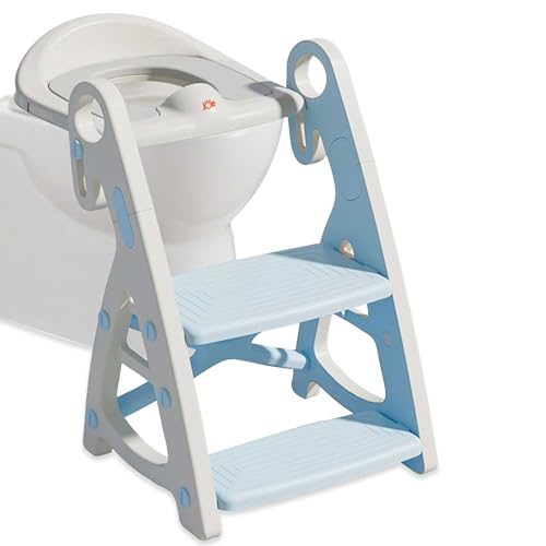 JUNIOR JOE 2 in 1 Potty Training Toilet for Boys & Girls, Used as Toddler Potty Seat & Kids Step Stool (SKY BLUE, 1)
