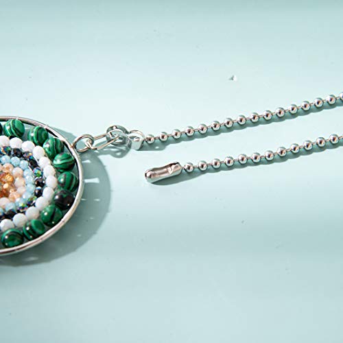 Image of LONGSHENG Mandala Beads Tree of Life Fan Pull Chain Fan Light Replacement Extender Pull Chain, Pack of 2