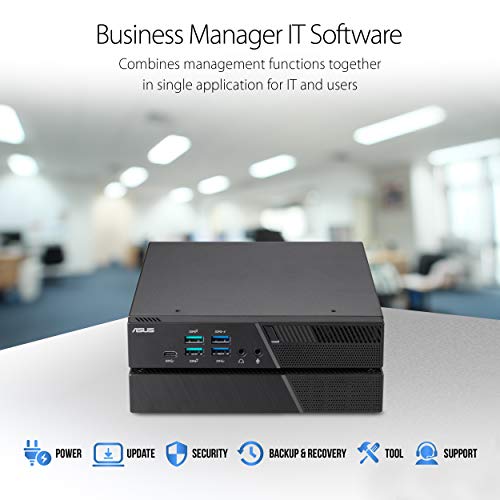 ASUS PB60G Mini PC with Intel Core i3-8100T and NVIDIA Quadro P620 Graphics Module (256GB SSD, 8GB RAM, HDMI, DisplayPort, 802.11ac Wifi, BlueTooth 5.0, Gigabit LAN, USB 3.1, VESA Mount, Windows 10 Pr