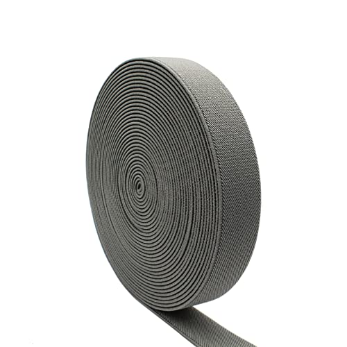 Dortrue 1 Inch 10 Yard Dark Grey Sewing Elastic Band Heavy Stretch High Elasticity Elastic Spool For Sewing Pants Waistband, Straps, Craft Diy Projects (Dark Grey) #TOP2