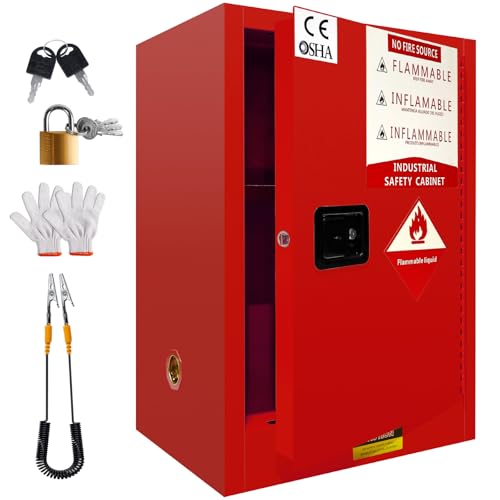 Flammable Liquid Storage Cabinet, 40 Gallon Galvanized Steel Chemical Storage Cabinet, 35