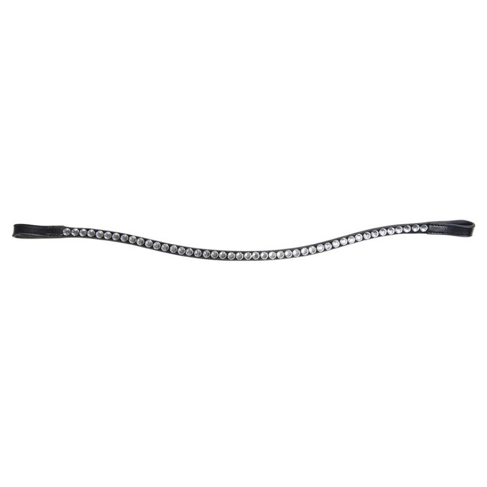 HKM Saskia Headband, Black/White, Thoroughbred Size