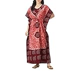 Fashnkart Caftan en Coton imprimé pour Femme – Robe Confortable Taille Unique | Tenue de Plage, de Nuit, de Vacances ou de détente