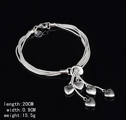 AIUIN - Bracciale da donna in argento semplice