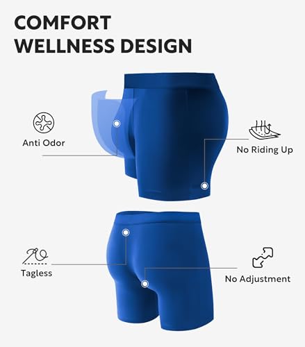 Image of DAVID ARCHY Men's Ultra Soft Underwear Modal Boxer Briefs Slim Fit 6.5 inch | Second Skin Fabric Breathable, Smooth Low-Profile Waistband, Easy Access Side Fly, Tagless Anti Chafing for All-day Comfort