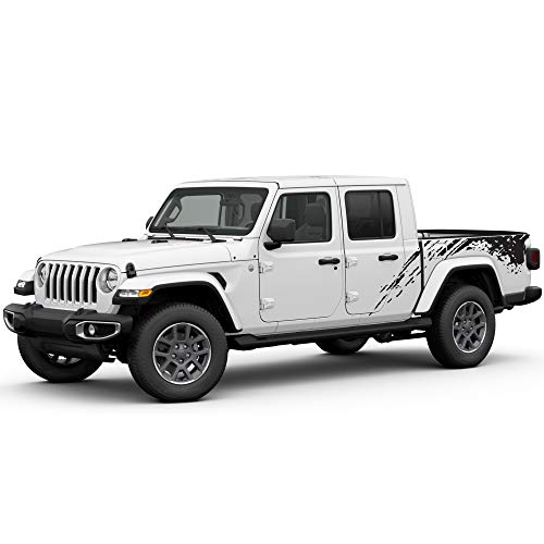 Decal Sticker Vinyl Splash Compatible with Jeep Gladiator jt 2019-2023 Overland Model Black