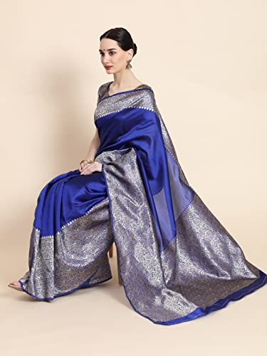 Image of Avantika Fashion Women's Classy Kanjivaram Soft Lichi Silk Banarasi Saree With Blouse Piece