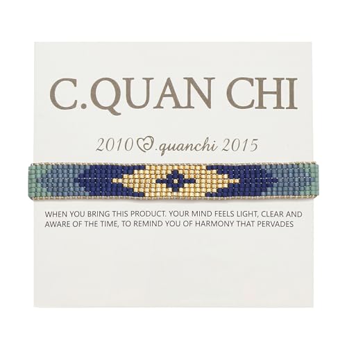 Bracelet femme 5 rangées Miyuki C·QUAN CHI manchette perles