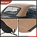 A-Premium Tan Convertible Soft Top Compatible with Mercedes-Benz W209 Series CLK280 2007-2009, CLK320 2004-2005, CLK350 2006-2009, CLK500 2004-2009, CLK55 AMG 2004-2006, CLK550 2007-2009, CLK63 AMG