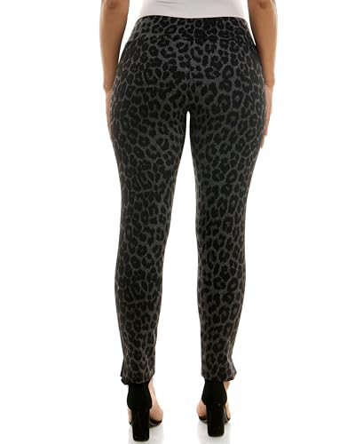 Zac & Rachel Womens Pull on Pattern Compression Ponte Slim Leg Ankle Pant4