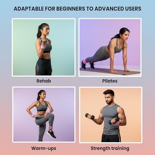 Image of PulseITWeightMax Adjustable Wrist & Ankle Weight Straps. Resistance Weight Bands with Secure Strap. Strength Training, Cardio, Rehab, Pilates & Physiotherapy- Unisex Fitness Gear Black (2x2kg)