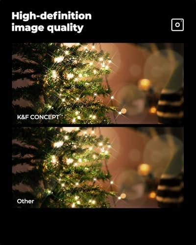 Image of K&F CONCEPT 55mm Variable Short Line Star Lens Filter (4 Point), Cross Screen Starburst Filter-18 Layer Coating Optical Glass with 3 Cleaning Cloth (K Series)