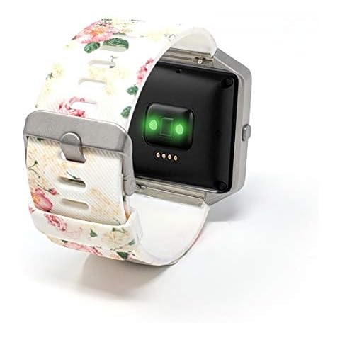 RJWprint Replacement Strap for Fitbit Blaze - TPU Silicone Sport Wristband Printed Design for Women Cover