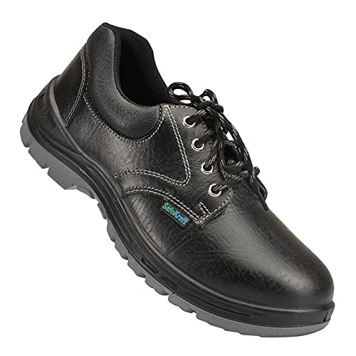 SafeKraft SKSS-207 DD Mens Safety Shoe Double Density with Steel Toe Cap_6 Black (B09HCTT222) Amazon Price History, Amazon Price Tracker