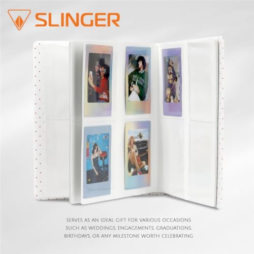 Papel fotográfico instantáneo Fujifilm Instax Mini: 100 fotos en total (10 hojas × 10), paquete con álbum Slinger 64 Pocket Mini Instax miniatura 6