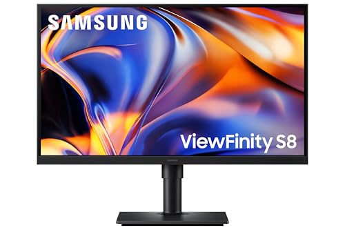 Image of Samsung 27 inch ViewFinity S8 Monitor| IPS | 5K (5120 x 2880) |350nits| 1.07 Billion Colors| SRGB 99% | PIP | PBP | HDR10 |Display Port| HDMI Port | Multiple USB Ports | Eye Care|LS27H804EFAXXL|Black