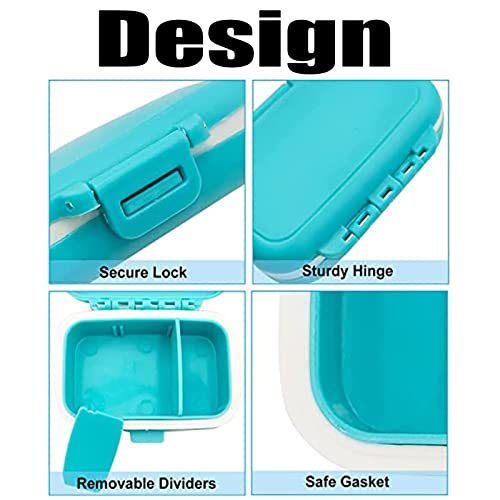4 stuks pillendoos klein voor onderweg, 4 kleuren pillendoos, pillendoos, 3 vakken, kleine tablettenbox, vitaminen, medicijnen, tablet-organizer, tablettdoos voor onderweg, reizen - Afbeelding 4