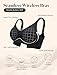 COMFELIE Wireless Bra for Women Seamless Support Bralette, Comfort Lightly Lined Born for Her Ultra-Fit T-Shirt Bra EB061 Black