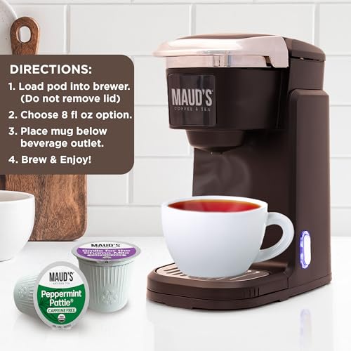Image of Maud's Organic Chamomile Lavender & Organic Peppermint Tea Pod Bundle, 48ct | Gourmet Blended Tea Leaves in Single Serve Tea Pods - Compatible with Keurig Coffee Makers