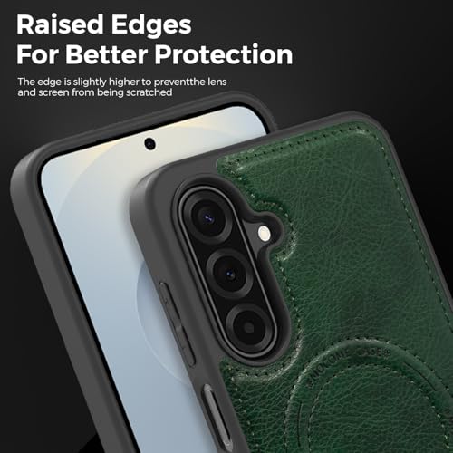Image of Lunivop for Samsung Galaxy A17 5G Phone Case 6.7 inch PU Leather Green