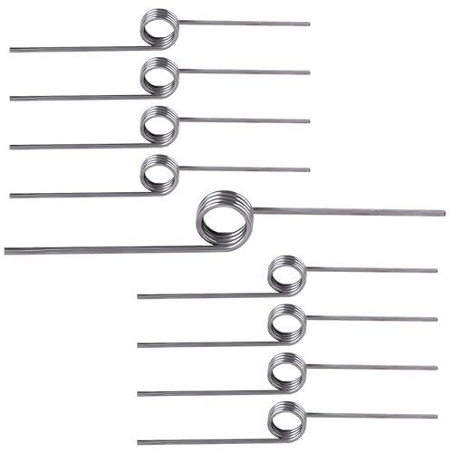 Ctyjia 10 Piezas Muelles de Torsión, Resorte en Forma de V, 0.7 x 3 Vueltas x 180° Resortes de Tijeras de Jardín, Diámetro Exterior 4,5 mm, para Proyectos de Reparación