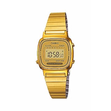"Relogio Casio Vintage Feminino Digital, Caixa de 2,46 Cm, Pulseira de METAL, WR - LA670WGA-9DF"