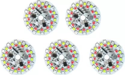 StrawHat 7 in 1 Direct On Board Auto Changing 9W DOB MCPCB Led Bulb Raw Material For B22 Light Bulb - Muticolored. (5)-image-35