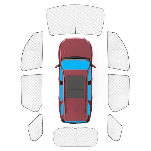 Image of KMF 8pcs Thicken Sun Shades for Honda Pilot 2025 2026 Accessories, Full Car Window Covers for Windshield Side Rear, UV Block and Protect Privacy Blackout for Camping Outdoor