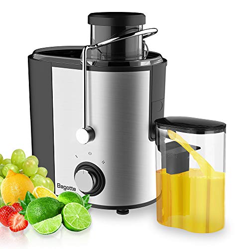 ValueVinylArt Juicer Machines, Compact Juicer Extractor, Centrifugal Juicer Machine with Wide Mouth for Fruit Vegetable, Easy to Clean, Stainless Steel, BPA-Free (Silver)