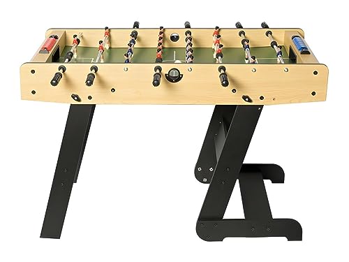 Vente-unique-Tischfußballtisch klappbar - MDF - 121 x 61 x 79 cm - Helle Naturfarben - Horton