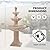 Grepatio Italian Outdoor Water Fountain, 48" H Waterfalls with Pump, 3-Tier Roman Pillar Garden Fountain, Indoor/Outdoor Modern Floor Standing Water Fountains for Garden, Patio, House Decor