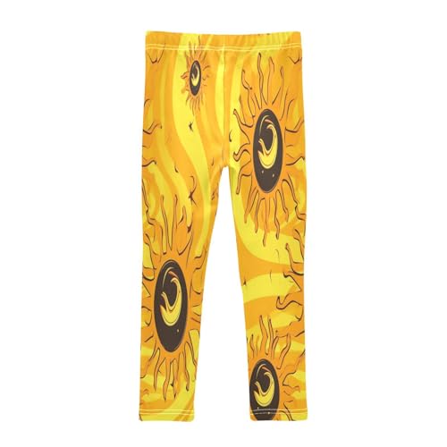 Toddler Girls Leggings Printed Yoga Pants Leggings Yellow Sun for Kids2