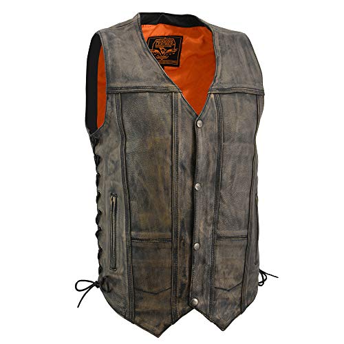 Milwaukee MEN'S 10 POCKET DISTRESSED VEST W/ 2 GUN POCKETS (XL)