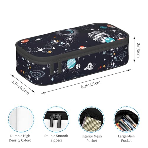 Image of Galaxy Pencil Case Aesthetic Large Capacity Pen Pouch | Storage Bag with Compartments for Travel School Office Organizer
