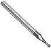 Melin Tool AMG-NCB Carbide Ball Nose End Mill, AlTiN Monolayer Finish, 30 Deg Helix, 2 Flutes, 1.5000" Overall Length, 0.1250" Cutting Diameter, 0.125" Shank Diameter