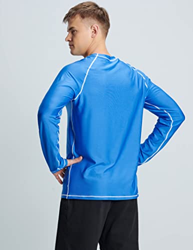 Liberty Imports 2-Pack Men's UV Long Sleeve Swim Shirts Loose Fit Rash Guards3
