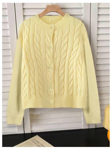 Image of SOLY HUX Women's Button Down Cropped Lightweight Cardigan Sweater Cute Fall Fashion 2026