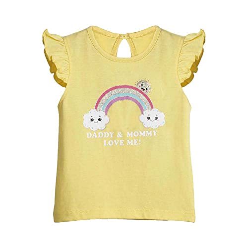 Image of Karrot by Shoppers Stop Printed Cotton Crew Neck Infant Girls T-Shirt