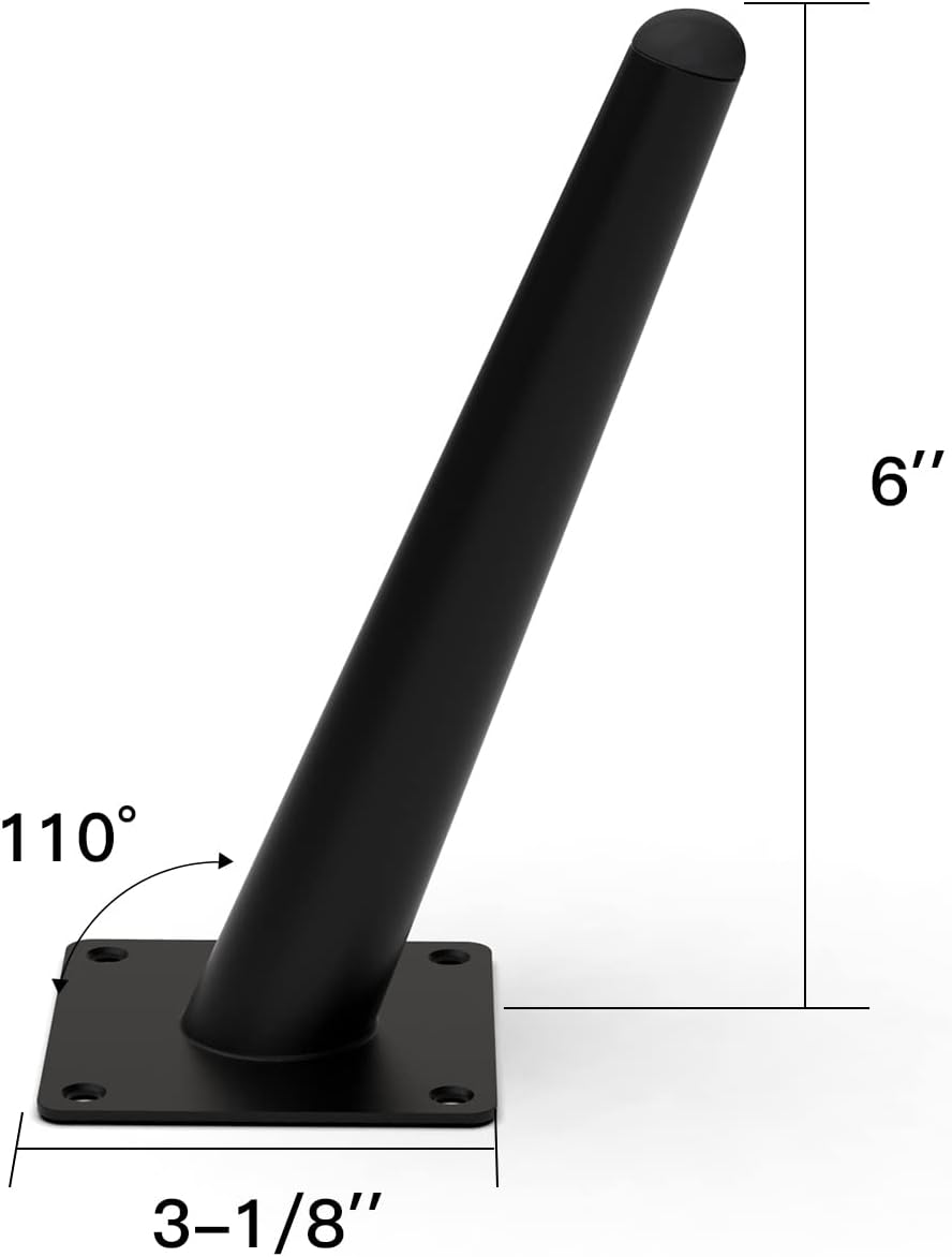 Buy Orgerphy 6 Inch Black Furniture Legs 4pcs Cube Storage Legs Round