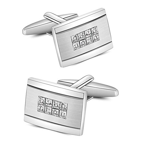 Mr. Van Herren Manschettenknöpfe, Swarovski Kristall schimmerndem Diamond Cufflinks für Hochzeit Party